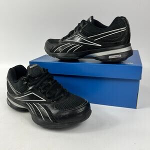 Reebok EasyTone SmoothFit Black Silver Toning Sneakers Women’s Size 7.5 w/ Box
